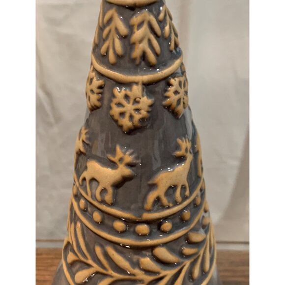 Ceramic Holiday Gnome Figurine With Intricate Grey NWT - Picture 2 of 4